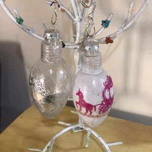 Two Hand-Decorated Unicorn Ornaments